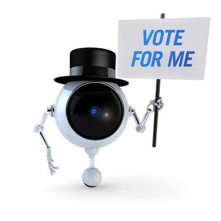 robot canvassing for votes